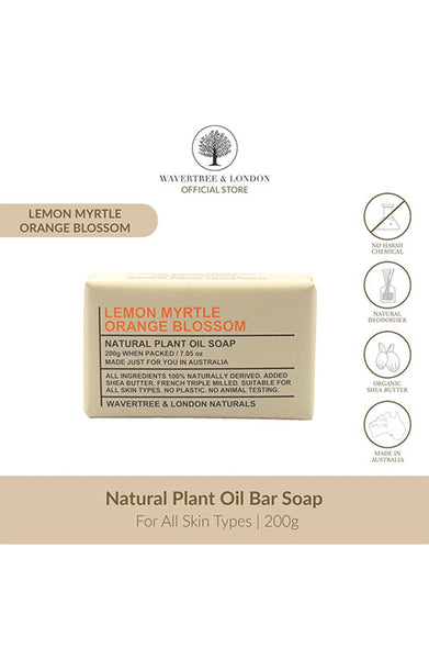 Wavertree & London Lemon Myrtle and Orange Blossom Soap Bar 200g