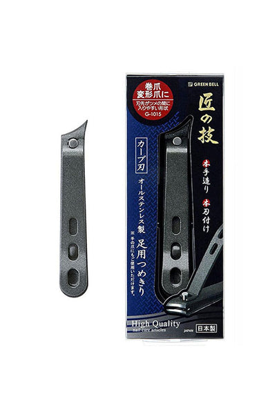 Green bell stainless steel catcher nail clippers (straight blade) L ｜  DOKODEMO
