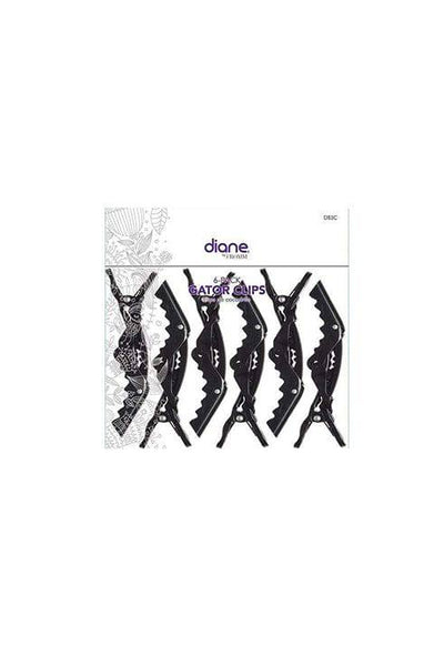 Diane gator clips, 4-1/2, black, 6 pack, D83C