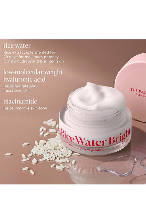 The Face Shop  Rice Water Bright Vegan Cream 50Ml - Palace Beauty Galleria