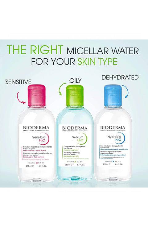  Bioderma - Sensibio H2O PUMP - Micellar Water - Cleansing and  Make-Up Removing – Refreshing feeling – for Sensitive Skin, 16.7 Fl Oz  (Pack of 1) : Beauty & Personal Care
